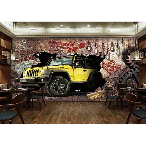 DL 7319 3D Sar Jeep Duvar Posteri