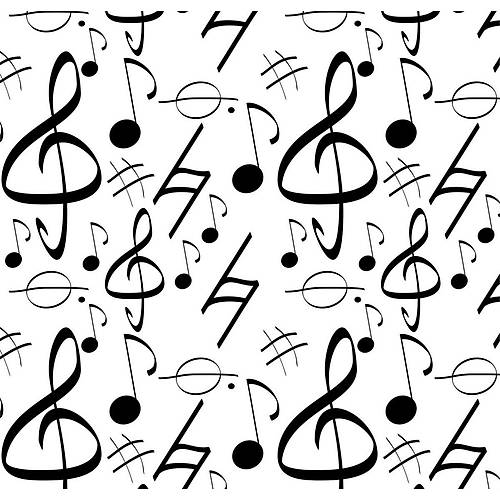 Pop Art 512055 Mzik Notalar Desen Duvar Kad