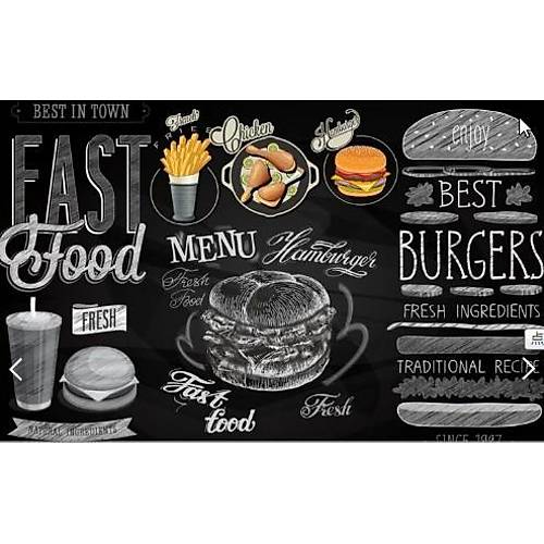 DL 7326 Hamburger Duvar Posteri