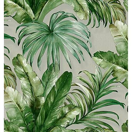 İndigo 4714-3 Tropikal Yaprak Desenli Duvar Kağıdı