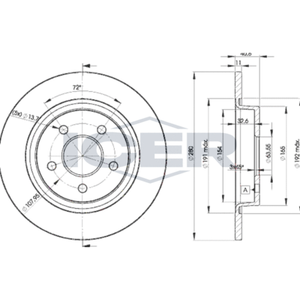 VOLVO V40 FREN D�SK ARKA