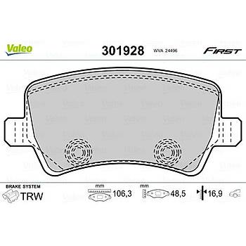VOLVO S60 BALATA KT ARKA ELEKTRKL