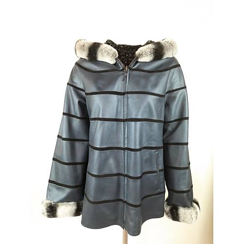 %100 GEREK DER MYRA BLUE DUBLE KADIN CEKET