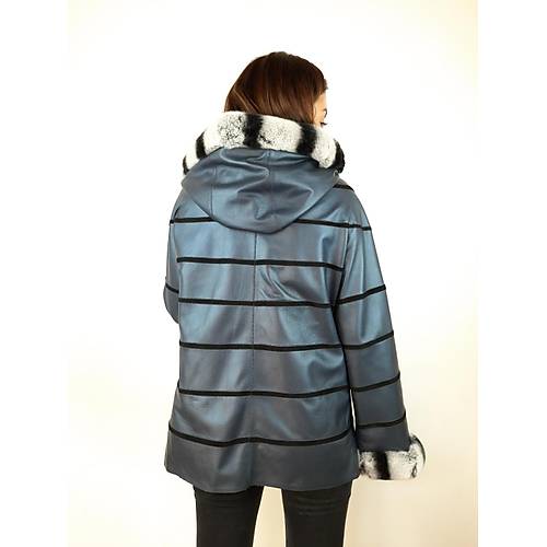 %100 GEREK DER MYRA BLUE DUBLE KADIN CEKET