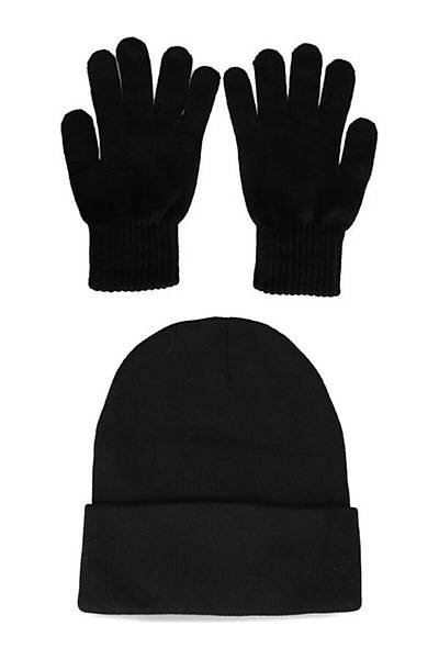 Basic Bere Ve Eldiven Klk Yn Unisex Siyah