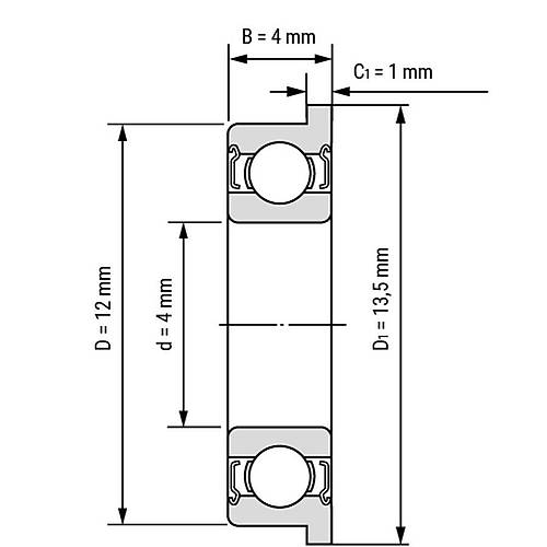 F604ZZ Flanl Rulman