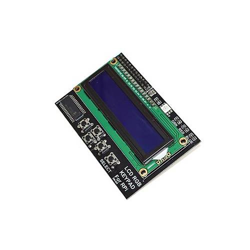 LCD1602 + Tu Takm Shield V1.0 (Mavi - RPI)