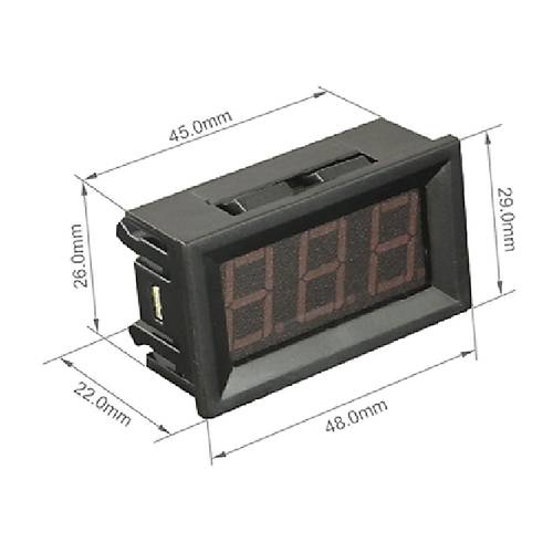 0.56'' / DC 5-120V Panel Voltmetre (Yeil)