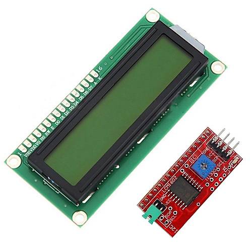 1602A Karakter LCD / Yeil (Krmz I2C Modl )