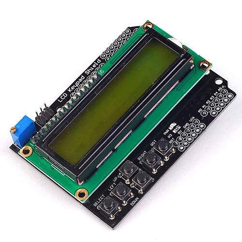 LCD1602 + Tu Takm Shield V1.0 (Yeil - Arduino)