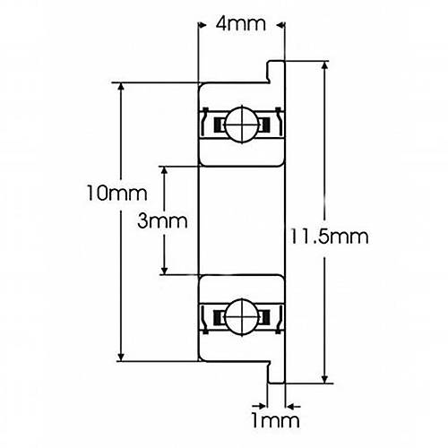 F623ZZ Flanl Rulman