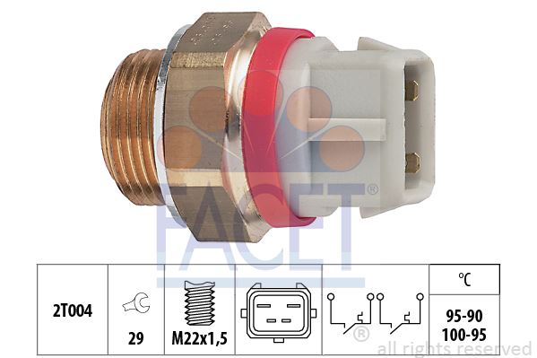 FORD ESCORT 1991-2000 FAN MÜŞÜRÜ KIRMIZI (4 FİŞ) - FACET