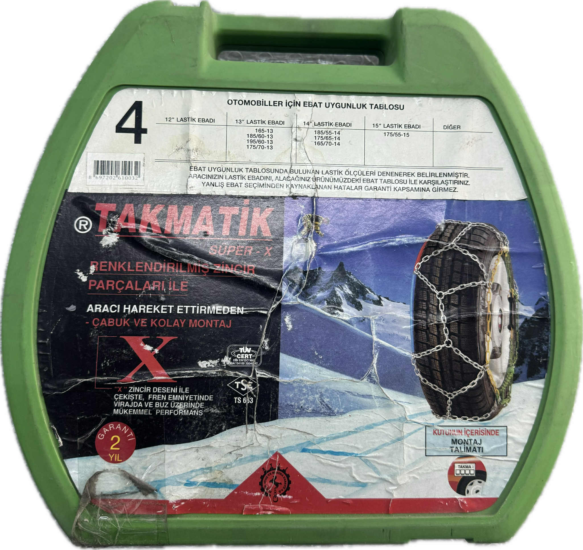 ATLI Zincir Marka TAKMATİK Süper X 4 Numara Patinaj Zinciri