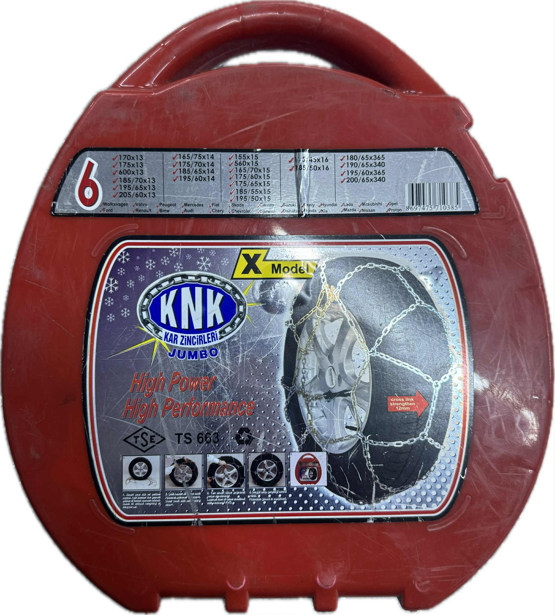 KNK X Tipi Binek 6 Numara Kar Zinciri