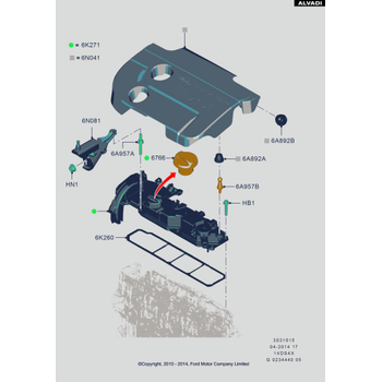 FORD COURIER-15-16-TDCI-EURO-5-MOTOR-SUBAP-KAPAK-CONTASI-2012-2018 - ORJNAL