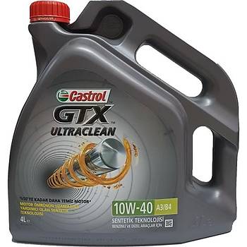 Castrol GTX 10w40 - A3/B4 - 4 Lt - Benzinli Dizel Motor Ya