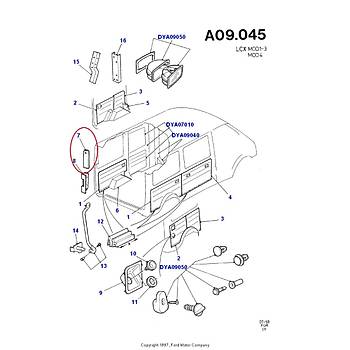 FORD TRANST T12-T15 Arka Ke Paneli ST TRM SOL 1993-2001