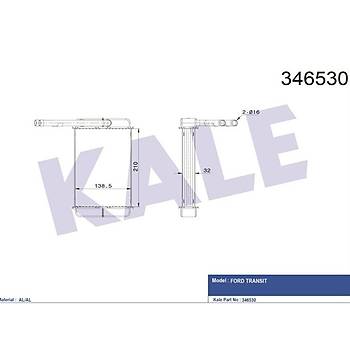 FORD TRANST M12-15 KALORFER RADYATR 1993-1997