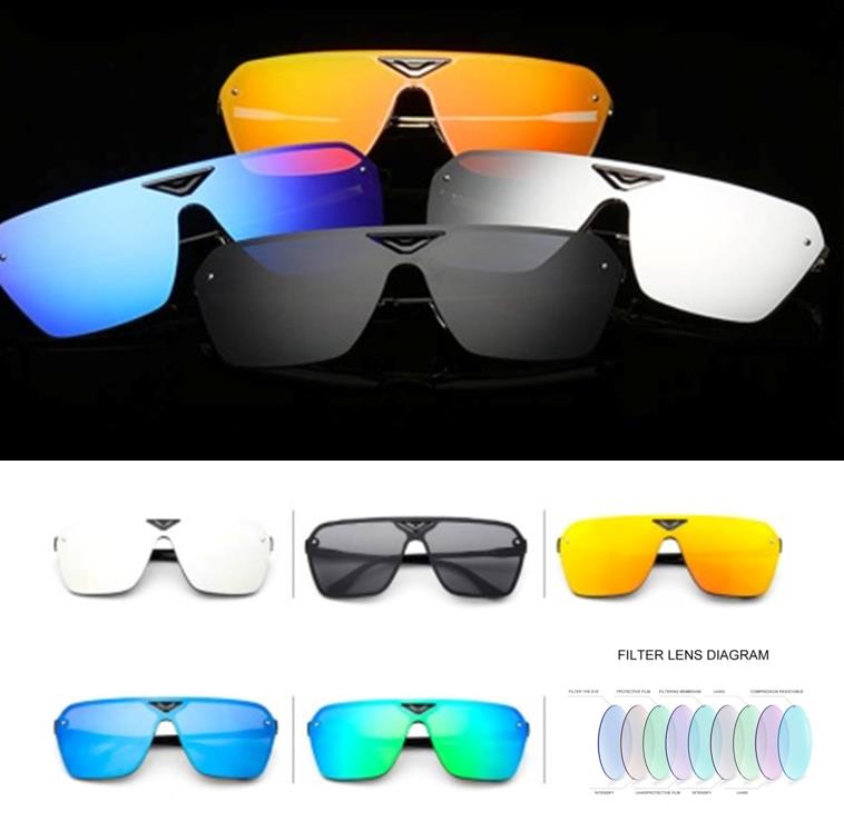 UV 400 Uniseks Güneş Gözlüğü Mercury Aynalı Lens Sürüş Balık Outdoor 