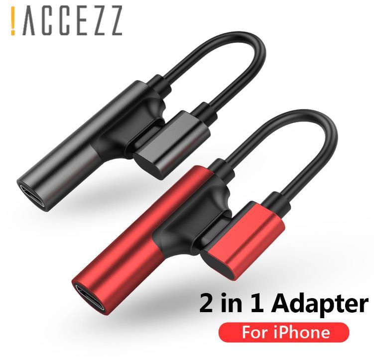 iPhone X 8 7+ Kulaklık Ses AUX Splitter Şarj & Kulaklık Adaptörü 2 in 1 Çift Lightning 