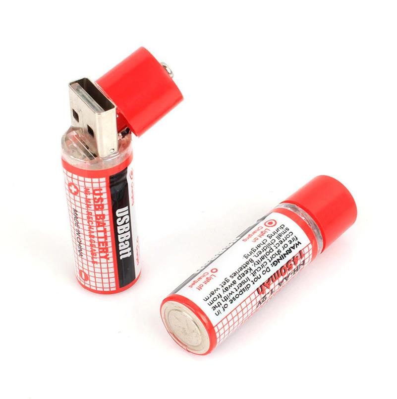 1.2V AA 1450mAh Ni-Mh Pil USB Ç?k???ndan Direkt ?arjl? Led I??kl?