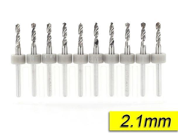 PCB Mikro Karbür CNC Matkap Ucu 10lu Set 2,10mm Tungsten 18 Shank