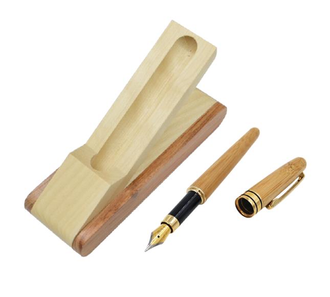 Bambu Dolma Kalem Ah?ap Kutulu Hediye Set 0.5mm Iraurita Nib