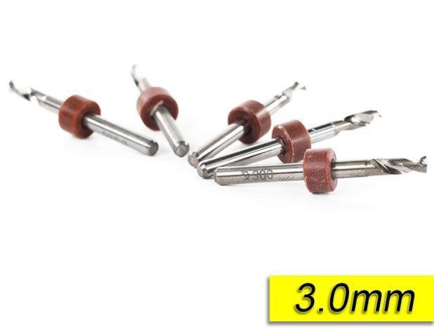 PCB Mikro Karbür CNC Matkap Ucu 10lu Set 3,00mm Tungsten 18 Shank