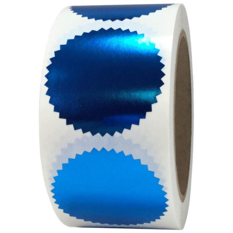 Alüminyum Kendinden Yapışkanlı Etiket Mavi Renk 50 adet 50mm Çap