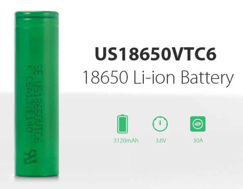 SONY VTC6 3120mAh 30A-60A 3.6V US18650 Li-ion Batarya