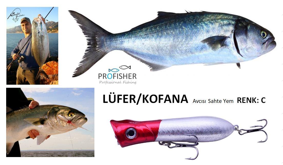 PROFISHER Lüfer Kofana Avcısı Zoka Sert Yapay Yem 11,5 gr 8 cm Renk: C