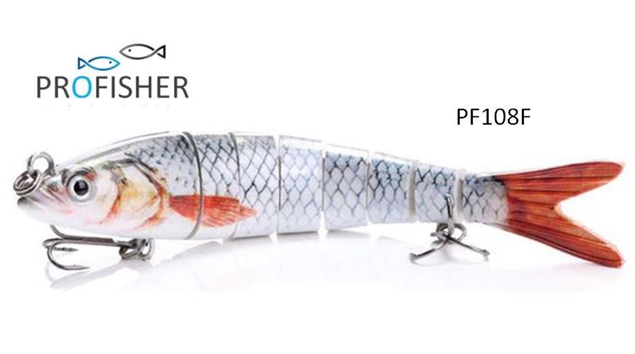 PROFISHER 8 Eklem 2 Kanca Sahte Balık Yem 19 gr 13 cm Pike F