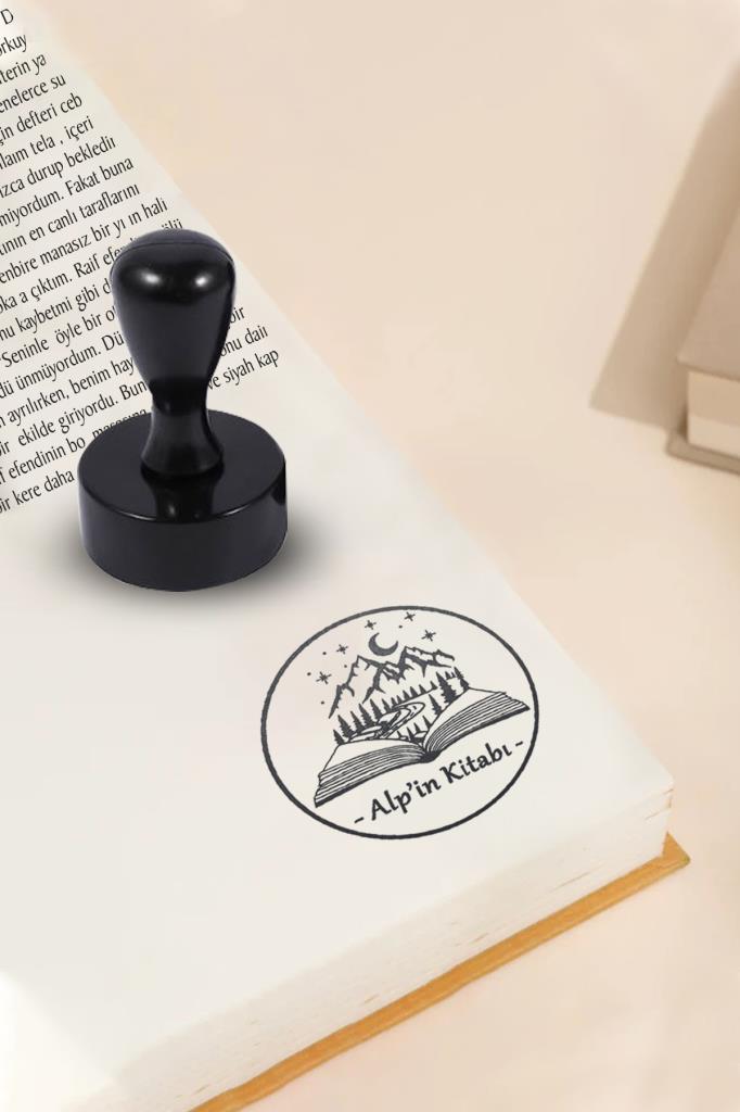 Kişiye Özel Kitap Mührü İsim Yazılı Kitap Mührü ve Istampa Set R5814-06