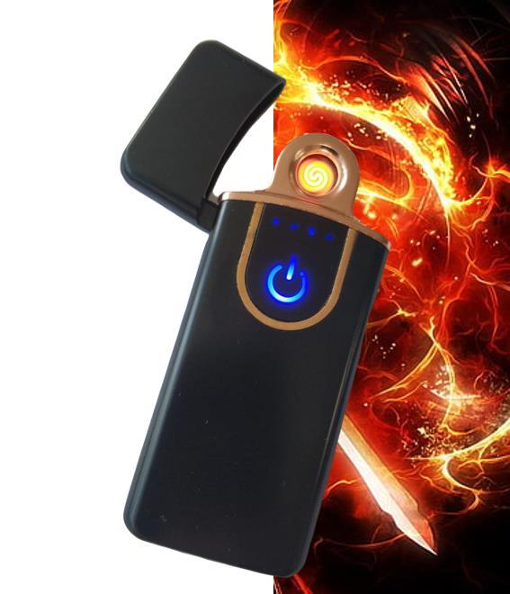 Elektronik Tungsten İndüksiyon Çakmak USB Şarjlı Anti Rüzgar 