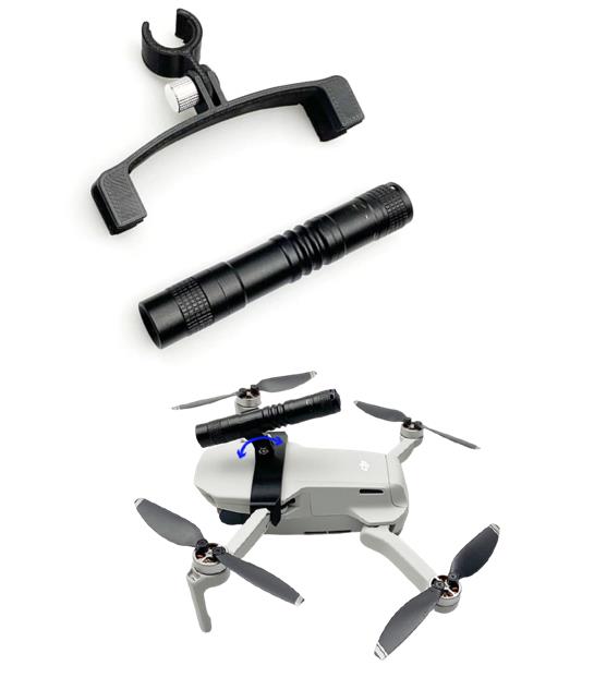 DJI Mavic Mini Gece Uçuş Projektör Ayarlı LED Işık Feneri Braketi