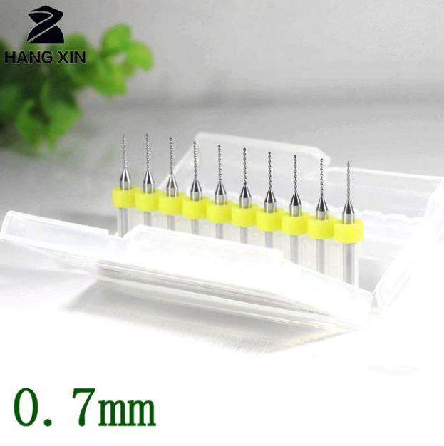 Tungsten Karbür Uçlu Freze PCB Mikro/Mini Matkap Uç 0,7mm x 10 lu Set