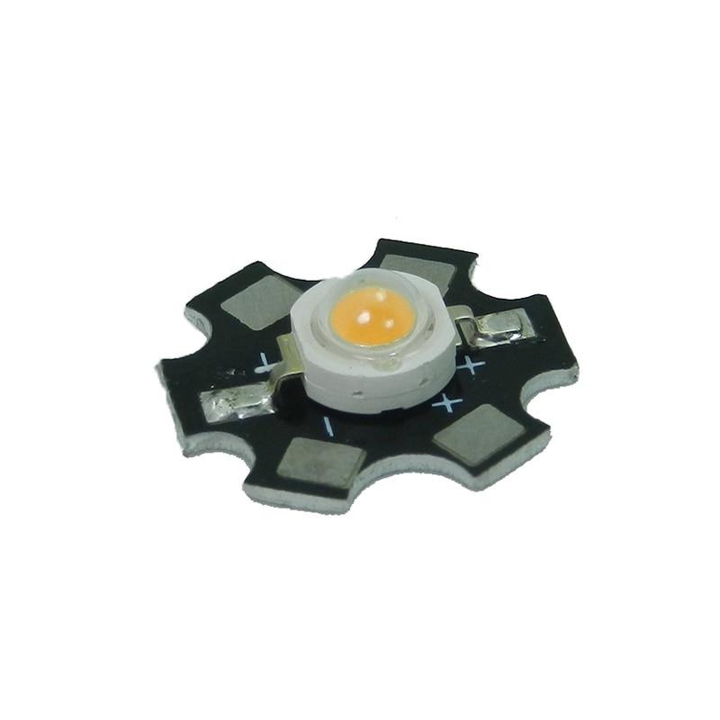 Tam Spektrum 3W Bitki Büyüme 400nm ~ 840nm Led Çip  Diyot Siyah PCB Bord