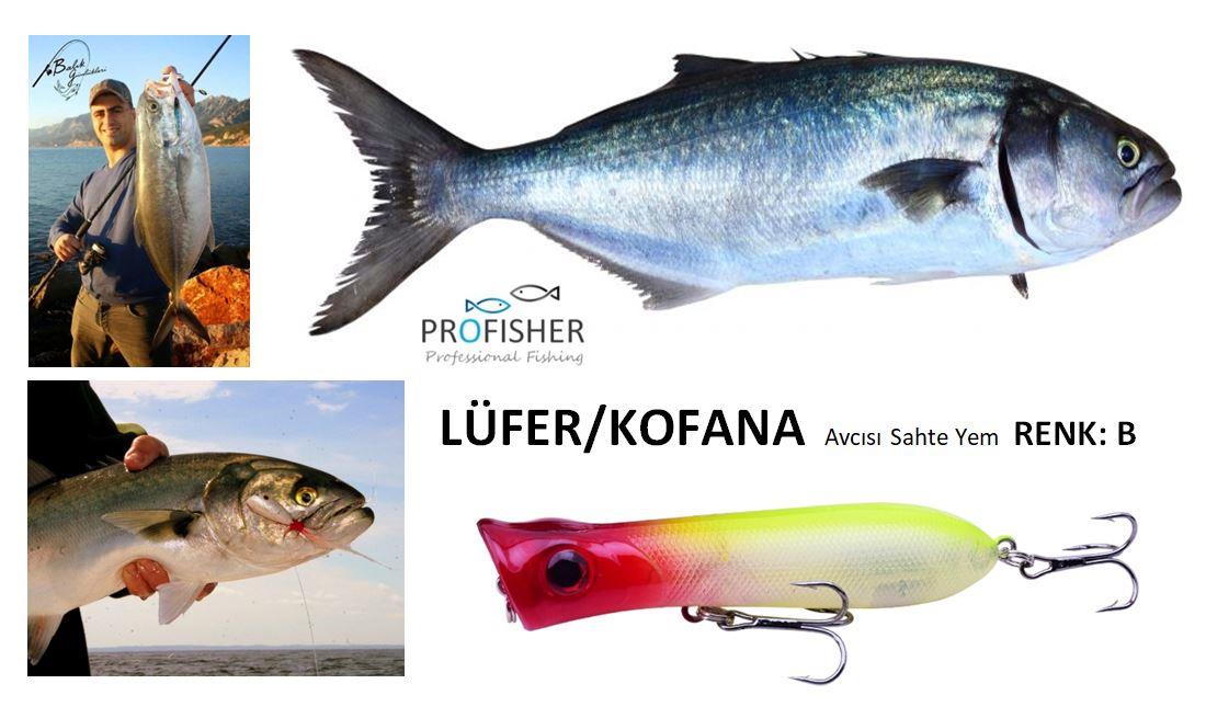 PROFISHER Lüfer Kofana Avcısı Zoka Sert Yapay Yem 11,5 gr 8 cm Renk: B
