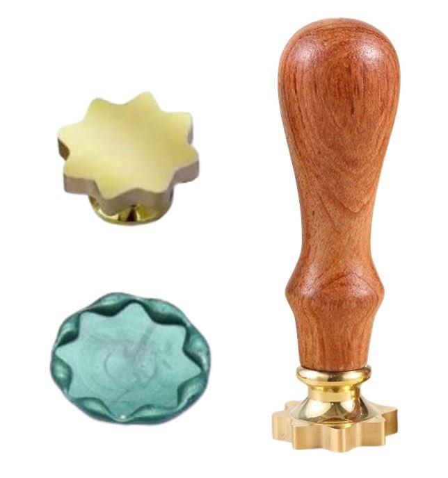 Boş Mum Mühür Pirinç Damga Başlığı Sekizgen Yıldız 24x284mm