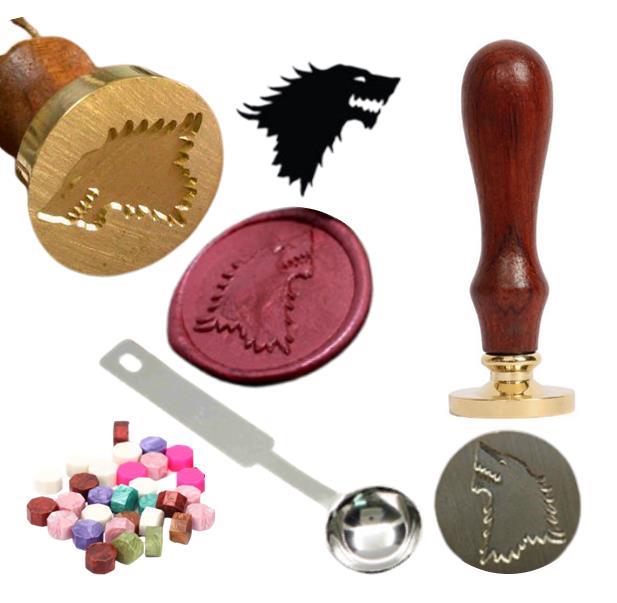 Mektup Damga Mühürü Direwolf + 30 Mühür Mumu + Eritme Kaşığı