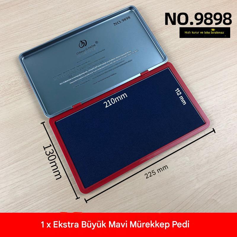 El Istampası Büyük Boy 225*130mm Mavi Mürekkep Pedi  9898   
