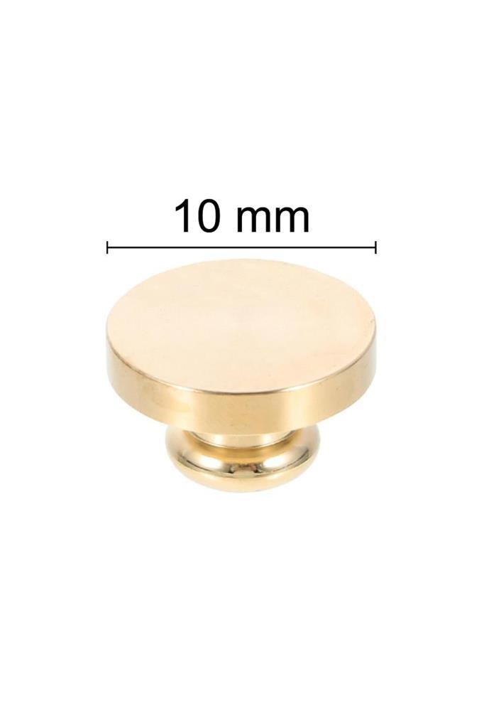 Mühürcüm Mührü Mumu Damga 10 mm Yuvarlak Boş Pirinç Kafa + Ahşap Sap R5799O10
