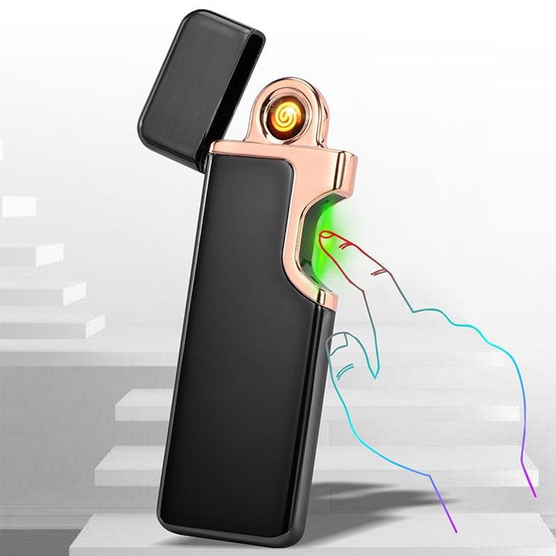 Alevsiz Çakmak Yeşil İnnfrared Kesici Sensör USB Şarjlı Ultra-ince Kumlu Siyah