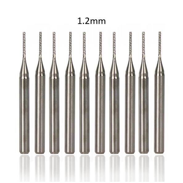 Tungsten Karbür PCB Kesme CNC Freze Ahşap İşleme 1.2mm 10 Adet