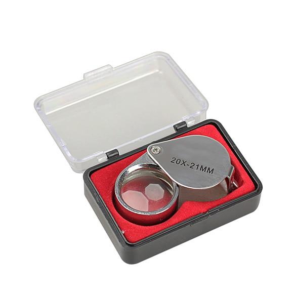 20X 21mm Katlanır Cam Lens Büyüteç Sanayi Kuyumcular Antika Koleksiyon