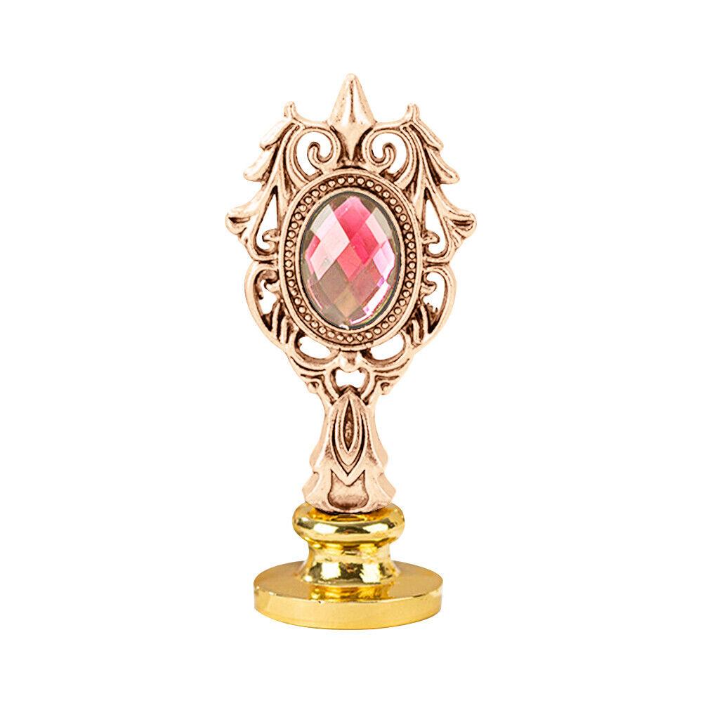 Kraliyet Pembe Taşlı Döküm Metal Mum Mühürü Sapı Rose Gold 