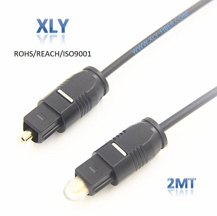 Toslink Fiber Optik Multimedya Ses Kablosu 2.2mm 2 Metre Uzunluk XLY