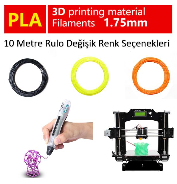 3D Yazıcı PLA Filament 10 Metre Rulo 1.75mm 3D Yazıcı 3D Kalem İçin