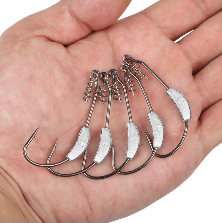 PROFISHER 5 Adet Spring Kafalı Jiket Karbon Çelik Kanca 5,25 gr