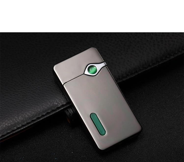 Alevsiz Kızdırmalı Çakmak Elektrikli USB Şarjlı İnce Tasarım Anti Rüzgar
